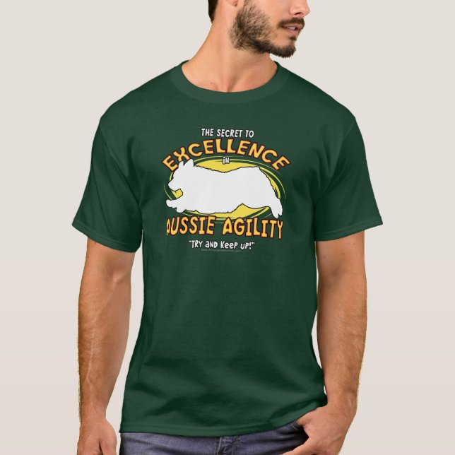Camiseta oscura secreta del pastor australiano de (Anverso)