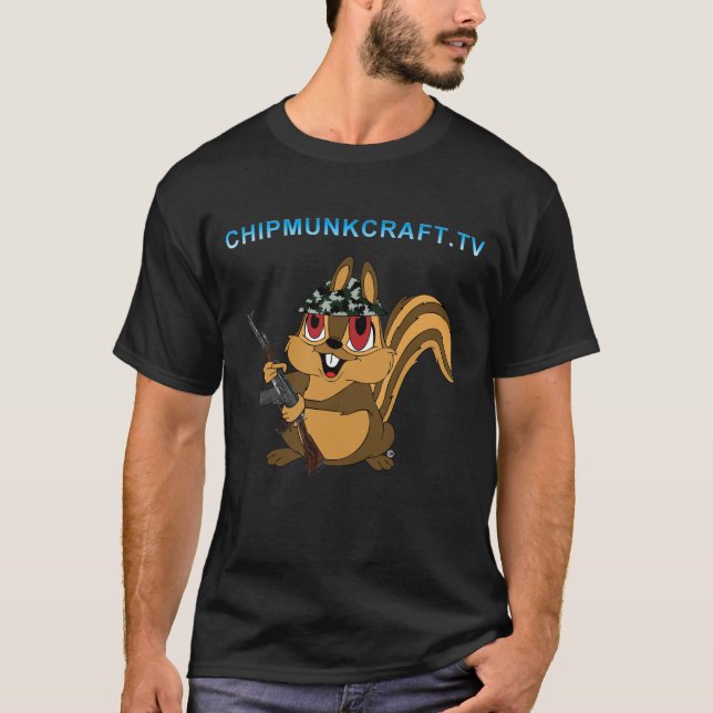 Camiseta oscura v2 de ChipmunkCraft (Anverso)
