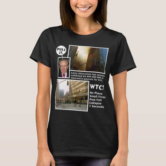 Camiseta oscura Verdad del 911 WTC7 Pull It (Anverso)