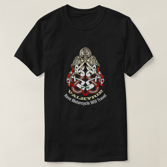 Camiseta Oscuridad céltica del explorador de la motocicleta (Diseño del anverso)