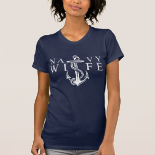 Camiseta Oscuridad de la esposa de la marina de guerra