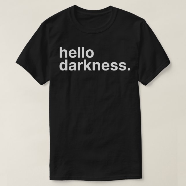 Camiseta oscuridad de saludo (Diseño del anverso)