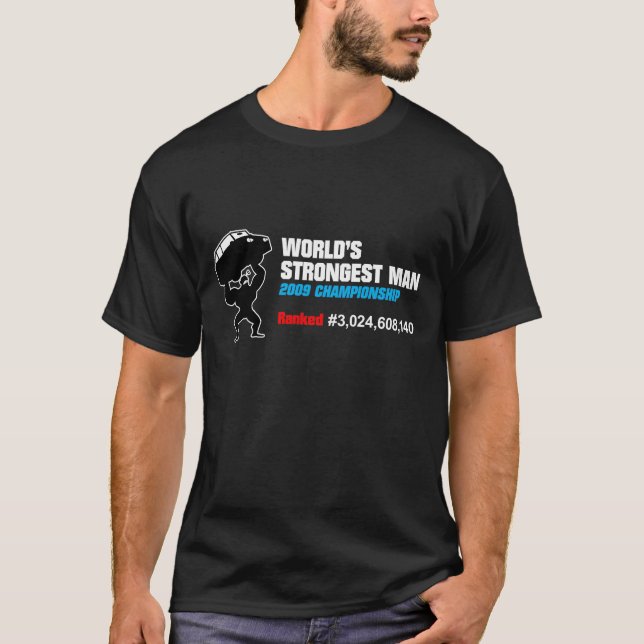 Camiseta OSCURIDAD del hombre más fuerte (Anverso)