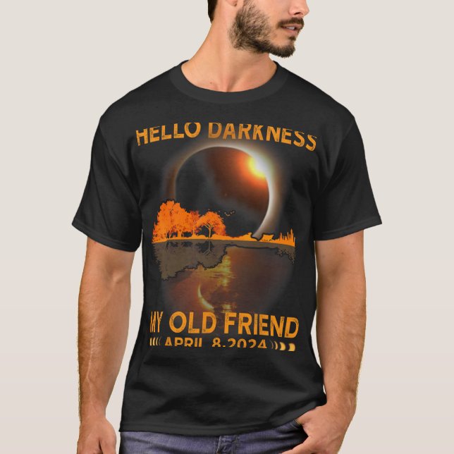 Camiseta Oscuridad Mi amigo eclipse solar 8 de abril de 202 (Anverso)