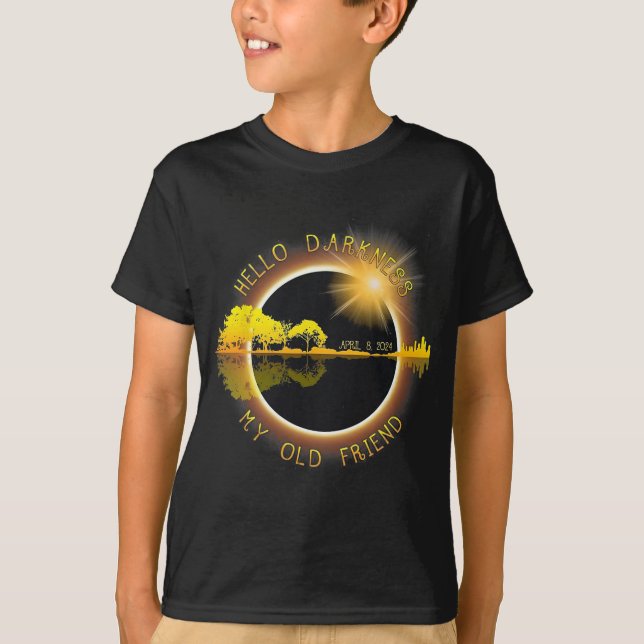 Camiseta Oscuridad Mi viejo amigo eclipse (Anverso)