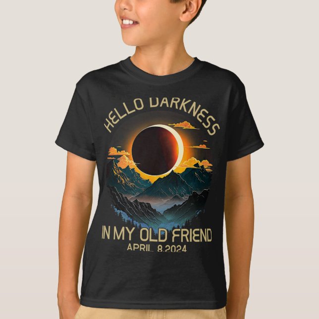 Camiseta Oscuridad Mi viejo amigo Eclipse solar de abril de (Anverso)
