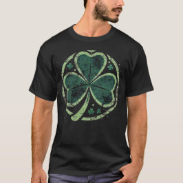 Camiseta Oscuro Grunge Clover St Patrick T-Shirt