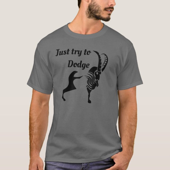 Camiseta Oscuro Moody Ram sólo trata de esquivar (Anverso)