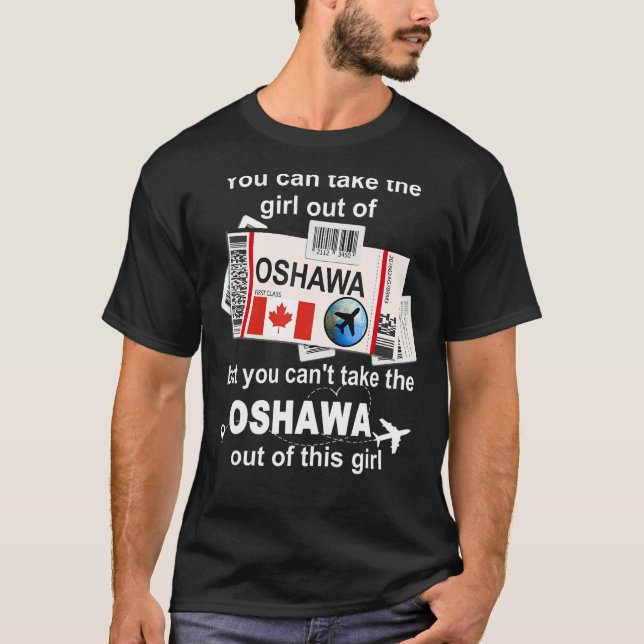 Camiseta Oshawa Boarding Pass  Oshawa Girl  Oshawa (Anverso)