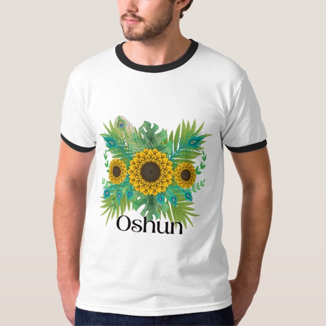 Camiseta Oshun Goddess Sunflowers (Anverso)