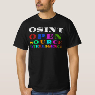 Camiseta OSINT Open Source Intelligence   Ciberseguridad