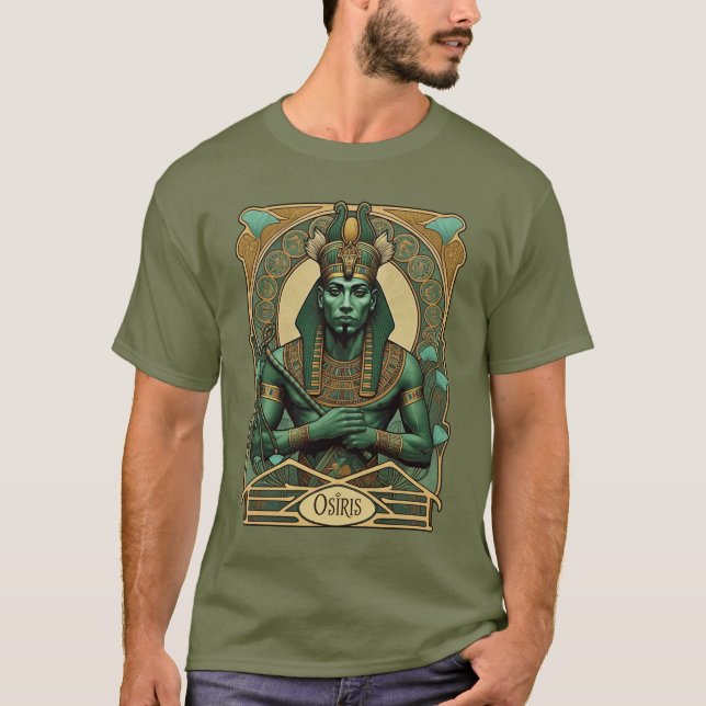 Camiseta Osiris, Faraón-Dios y Divino Maestro de los Muerto (Anverso)