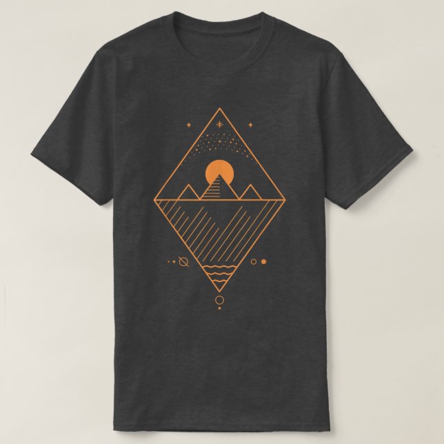 Camiseta Osiris Pyramids Night Sky Geométrico Desierto de E (Diseño del anverso)