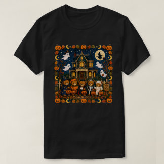 Camiseta Osito de Halloween Vintage Espeluznante Truco o Tr