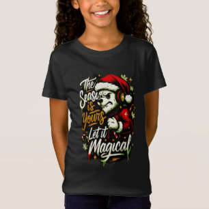 Camiseta Osito de Navidad DJ Edgy Holiday Magic Tee para ni