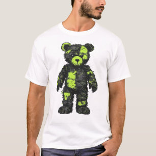 Camiseta Osito de peluche futurista de tecnología ciberpunk