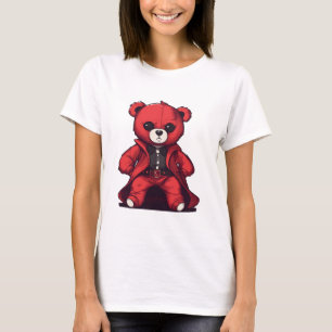 Camiseta Osito de peluche rojo lindo