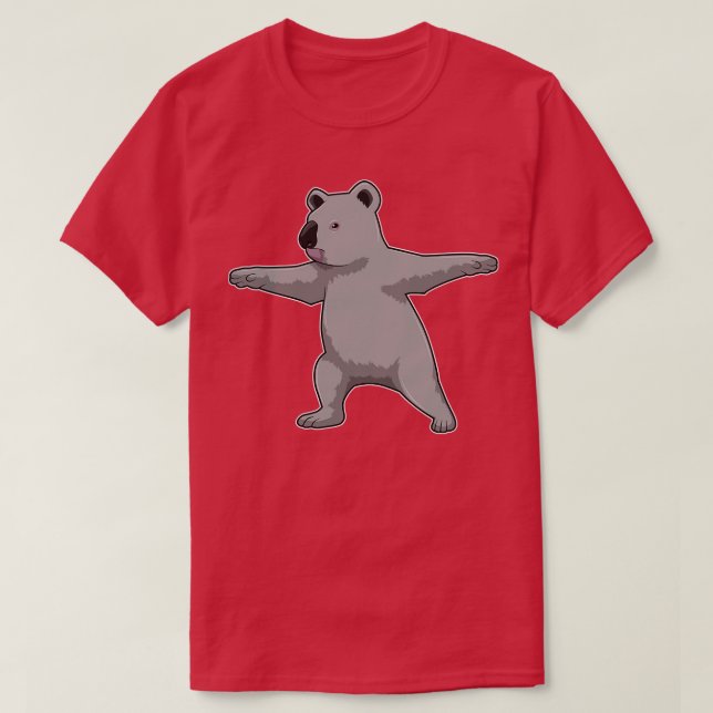 Camiseta Osito Koala en el gimnasio del yoga (Diseño del anverso)
