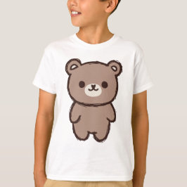Camiseta Osito Marrón Adorable - Oso de Peluche Dibujado a 