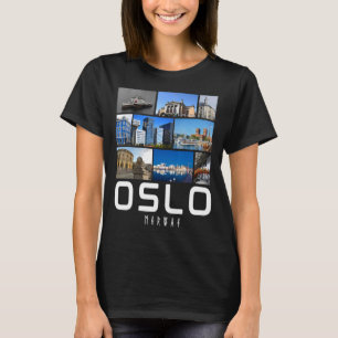 Camiseta Oslo Noruega Famoso Sights Oslo