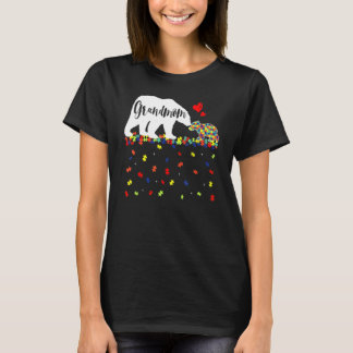 Camiseta Oso Abuela Autismo Lindo Conciencia del Autismo Fa