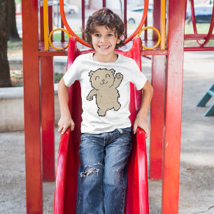 Camiseta Oso Adorable Sonriente Ondeando