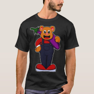 Camiseta Oso al granjero con berenjena