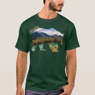 Camiseta Oso Alaska - Oso Grizzly Con Montañas Alaska39