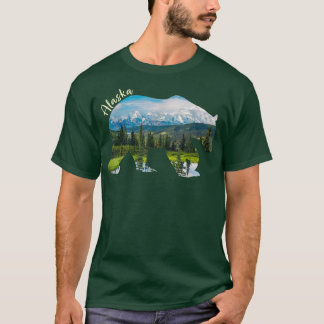 Camiseta Oso Alaska - Oso Grizzly Con Montañas Alaska 4