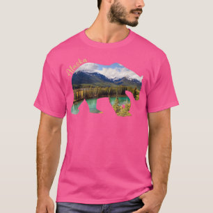 Camiseta Oso Alaska - Oso Grizzly Con Montañas Alaska 4