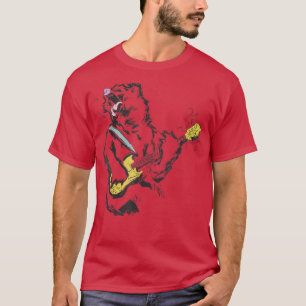 Camiseta Oso amante de la guitarra tocando bajo guitarrista