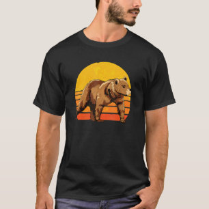 Camiseta Oso animal salvaje de oso grizzly retro 1