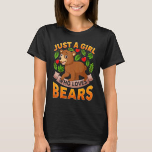 Camiseta Oso Animal Solo Una Chica Que Ama Osos
