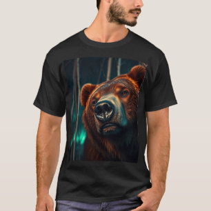 Camiseta Oso asador, birches y arte de Aurora