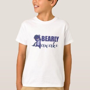 Camiseta Oso Azul Bearly Awake Cuato Oso Teddy Bear