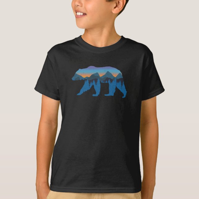 Camiseta Oso Azul De Orgullo Azul Del oso Forestal Grizzly (Anverso)