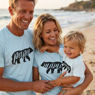 Camiseta Oso Azul Hielo Mama Bear Familia a Juego