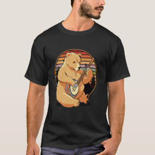 Camiseta Oso Banjo Estilo Folk Estilo de Vida Occidental Pa