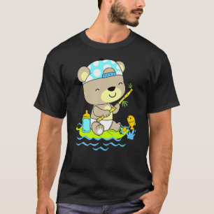 Camiseta Oso Bebé en Pañal Pescando