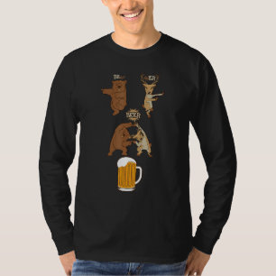 Camiseta Oso bebedor de cerveza lindo más ciervo es igual a