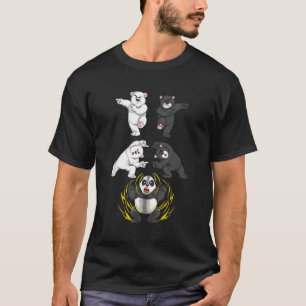 Camiseta Oso Blanco Y Negro En La Fusión Panda