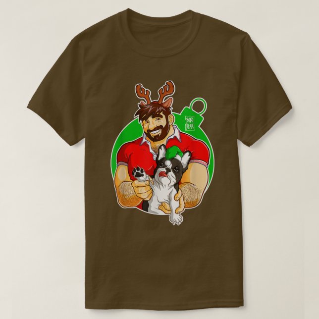 Camiseta Oso Bobo - A Adam le gustan los franceses - Navida (Diseño del anverso)
