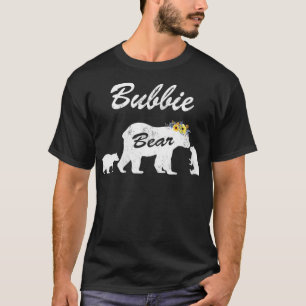 Camiseta Oso Bubbie Floral Para Mujeres, Mamá De 2 Cubos, B