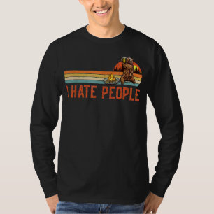 Camiseta Oso Camping Odio A La Gente Que Se Bebe Al Aire Li