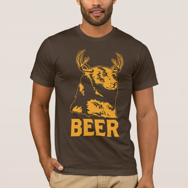 Camiseta Oso + ciervo = cerveza (Anverso)