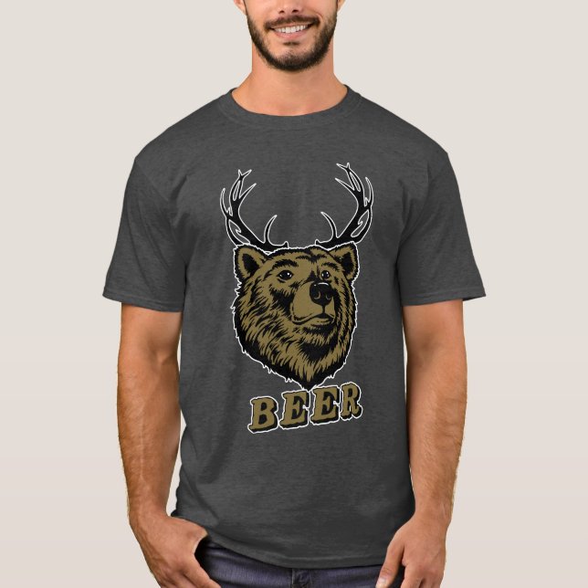 Camiseta ¿Oso + ciervo = cerveza? (Anverso)