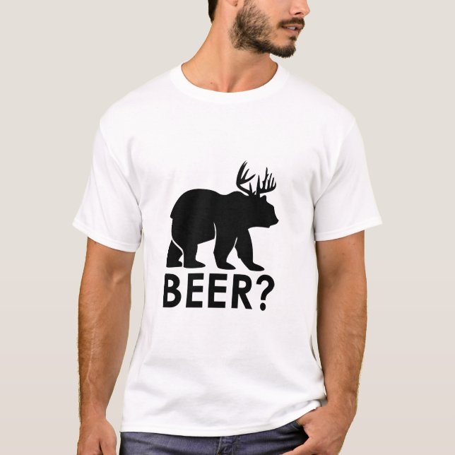 Camiseta ¿Oso + ciervo = cerveza? (Anverso)