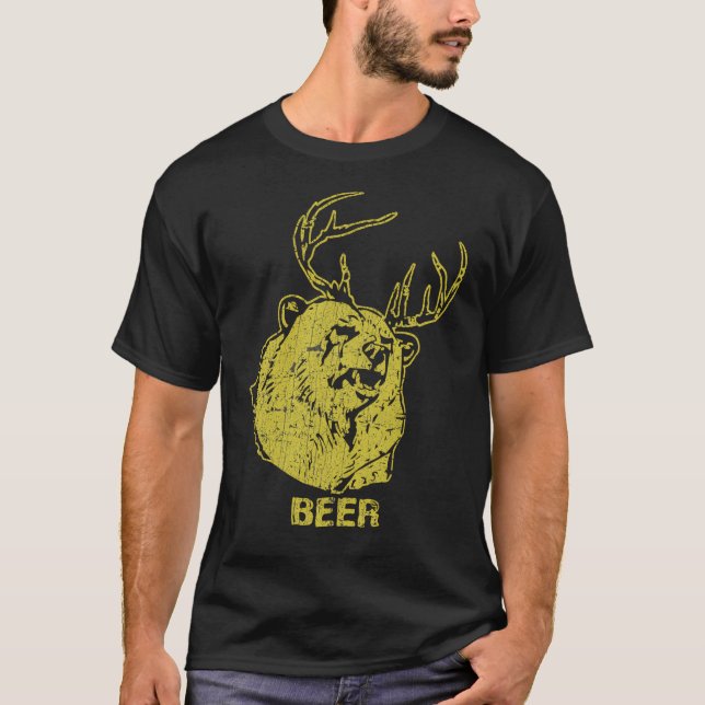 Camiseta Oso + ciervo = cerveza (Anverso)