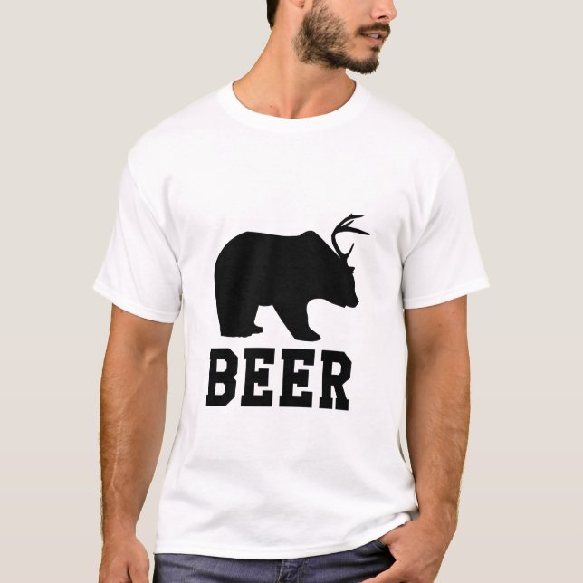 Camiseta Oso + Ciervos = cerveza (Anverso)