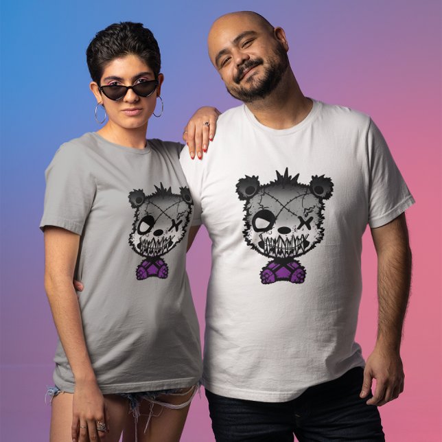 Camiseta Oso coloreado con la bandera del orgullo asexual d (Subido por el creador)